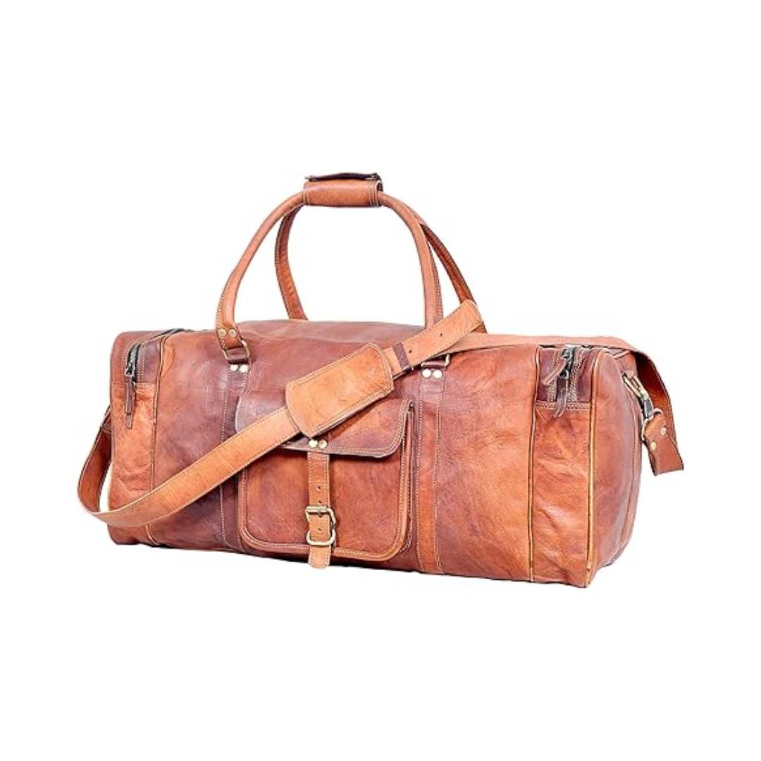 Genuine Leather 24-inch Travel Duffle Bag