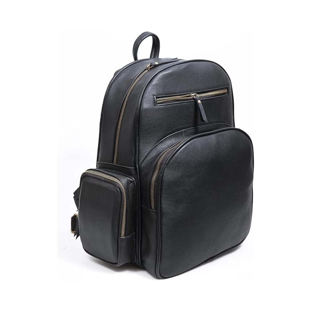 Buffalo Leather Women's Backpack Purse — Black – JINALEXIA LEATHER