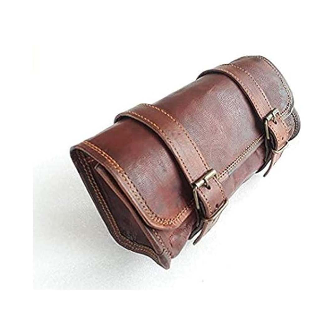 Genuine Goat Leather Motorcycle Saddle Bag