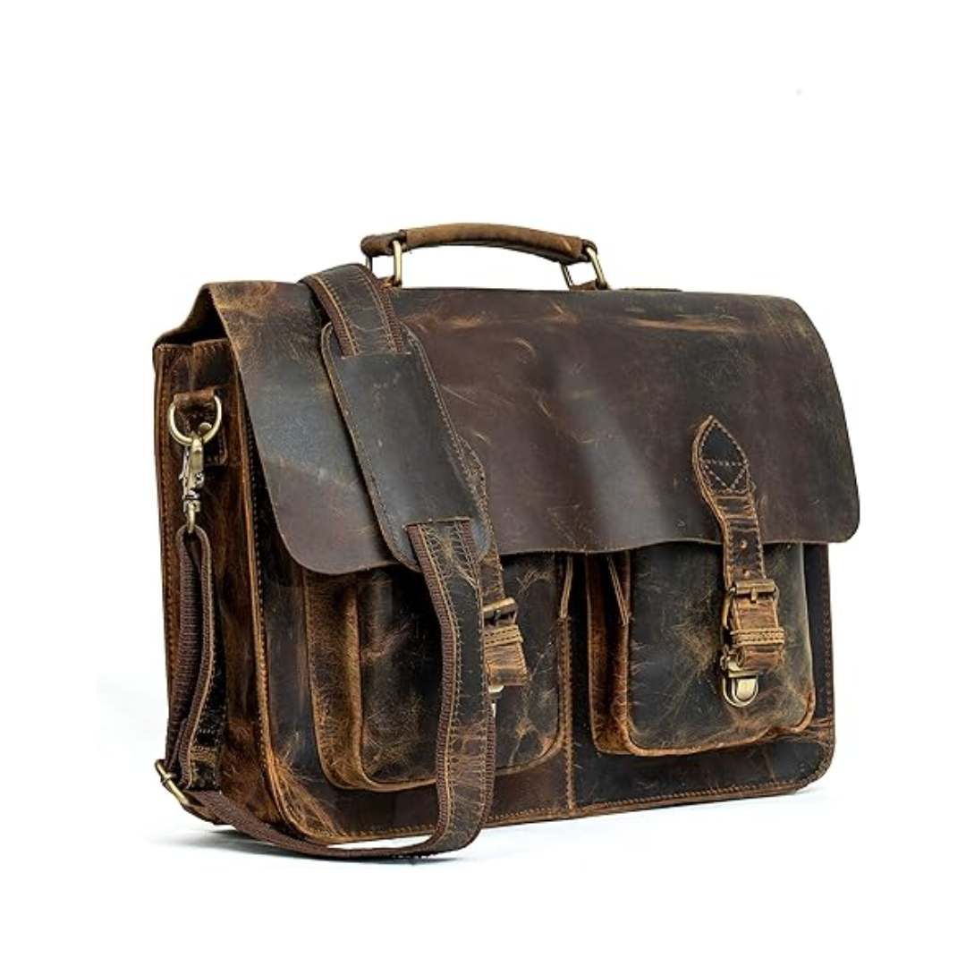 Genuine Buffalo Leather Messenger Bag