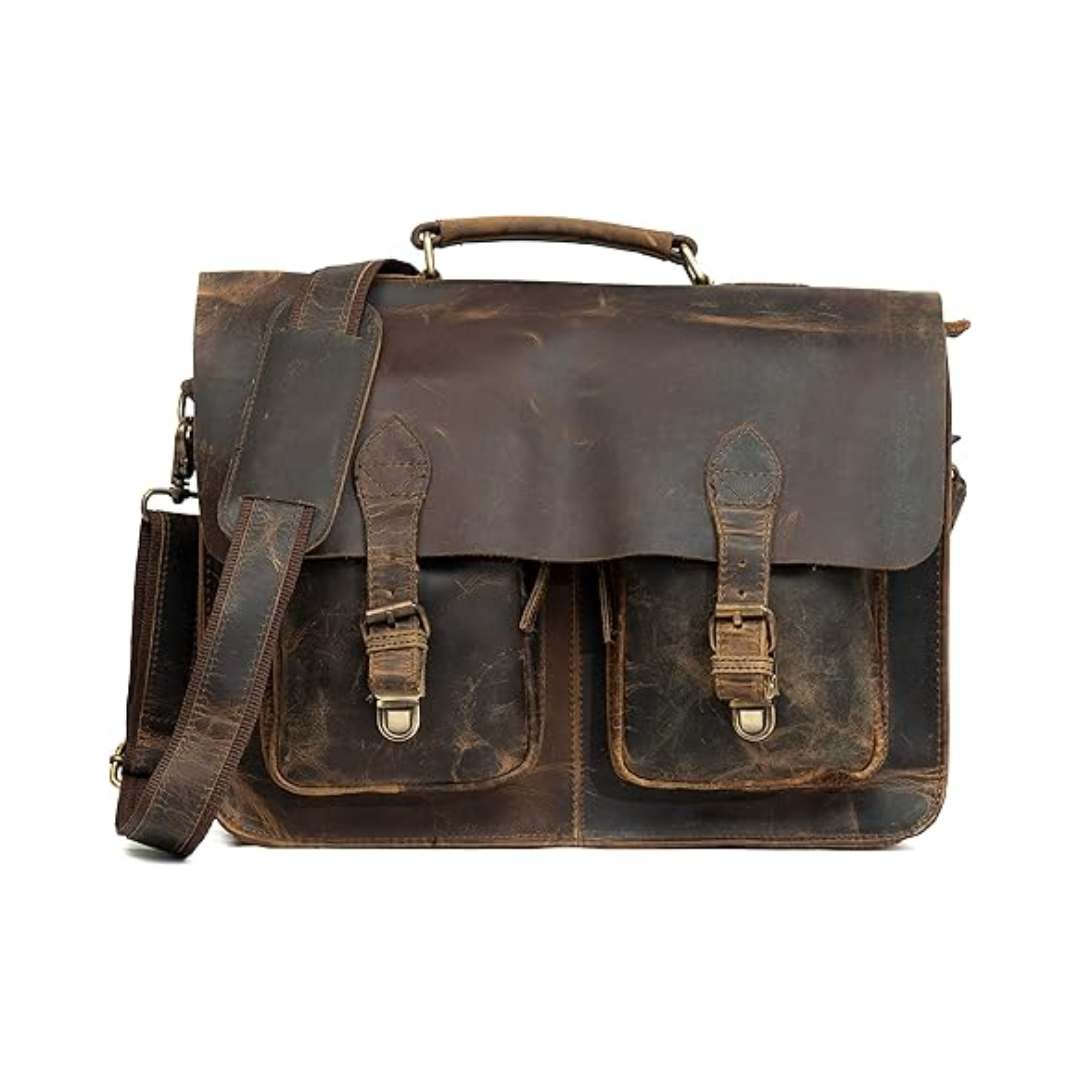 Genuine Buffalo Leather Messenger Bag