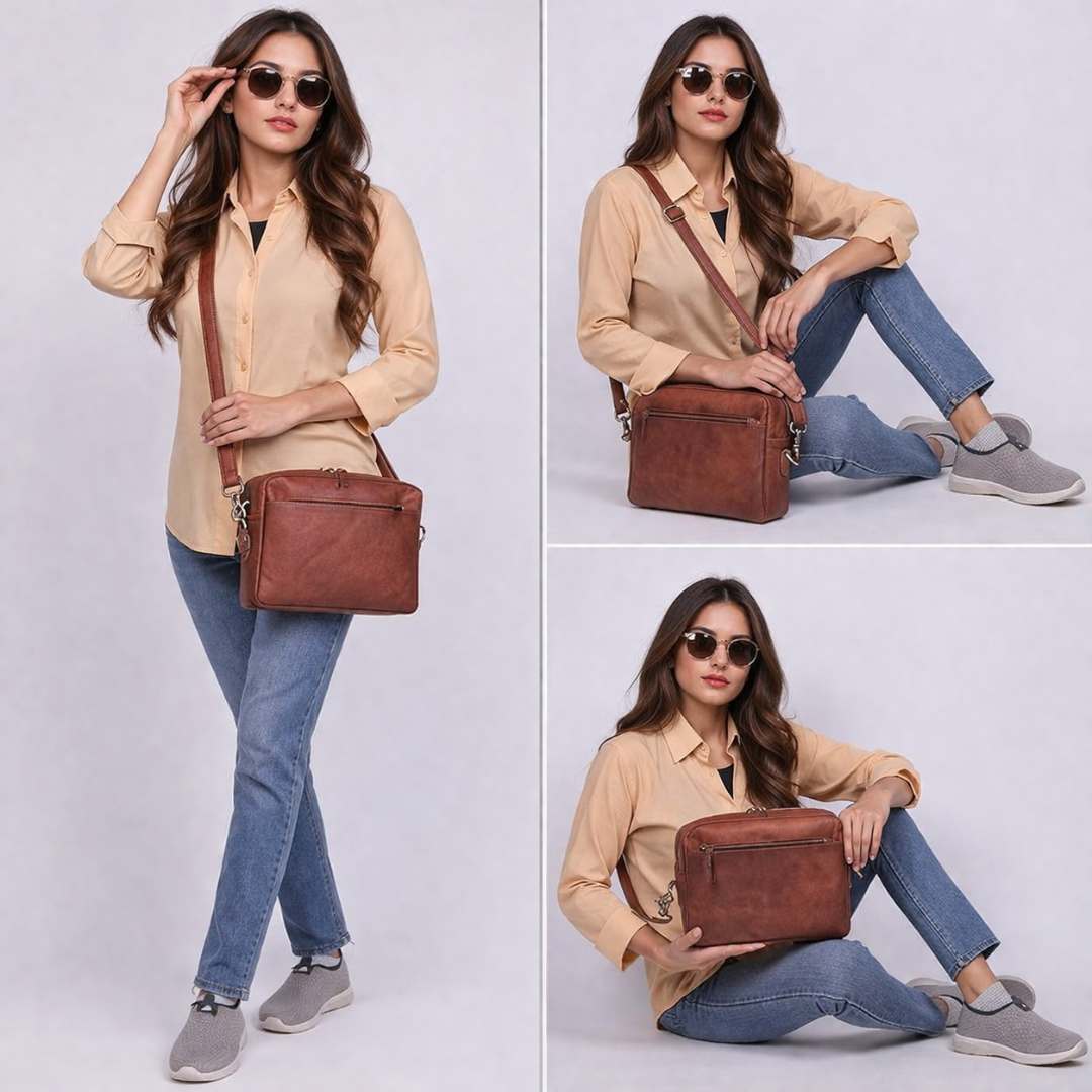 Crossbody Purse 3 Zipper