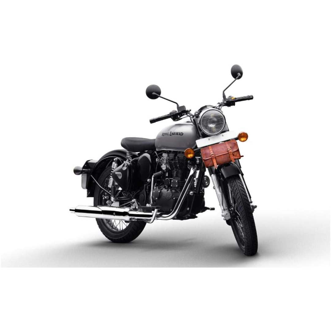 Leather Motorcycle Saddle Bag with Shoulder Strap