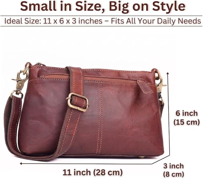 Zinria Small Brown Purse