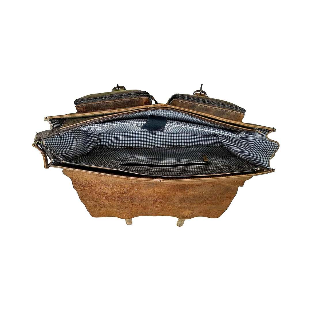 Genuine Buffalo Leather Messenger Bag
