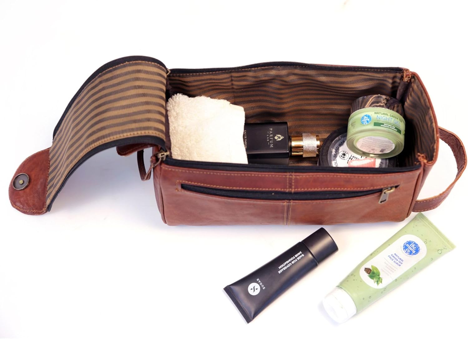 Genuine Leather Toiletry Bag for Men