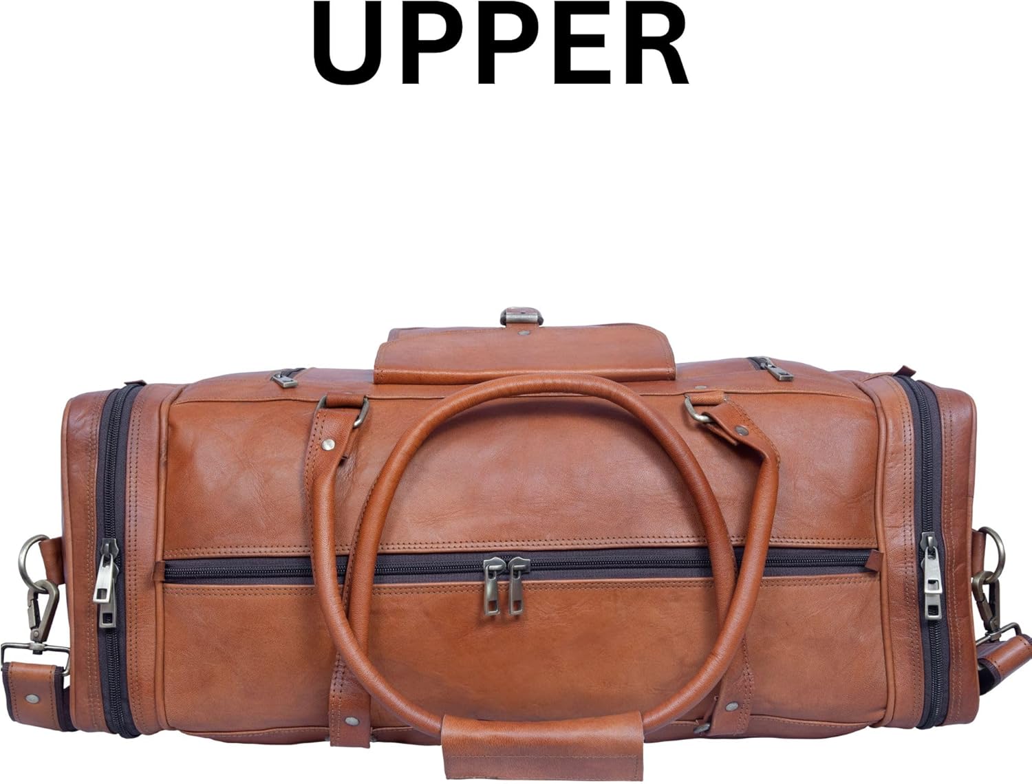 Genuine Leather 24-inch Weekender Duffle Bag