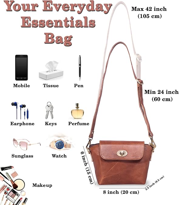 Small Brown Leather Crossbody Purse