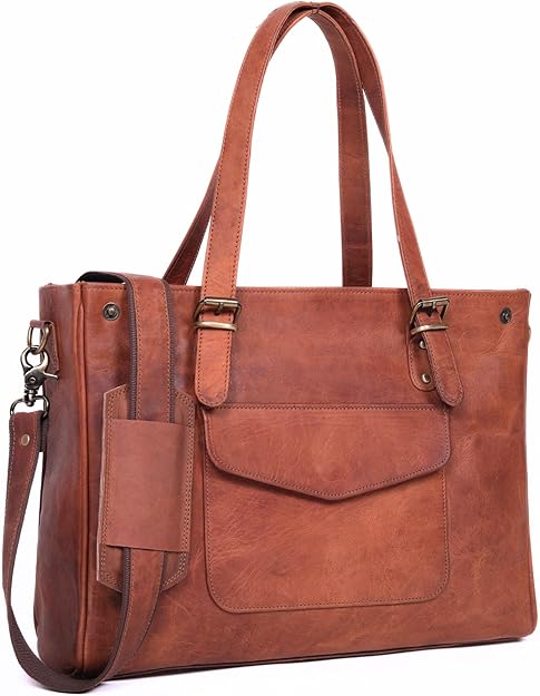 Genuine Leather Laptop Bag for Women