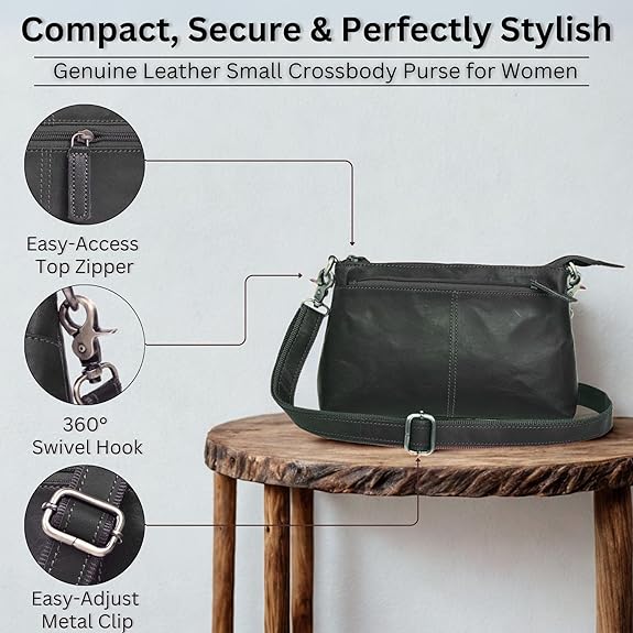 Zinria Small Black Purse