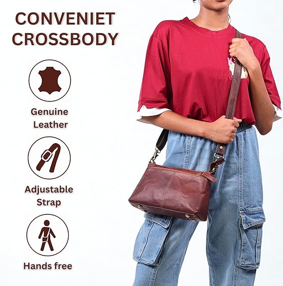 Zinria Small Brown Purse