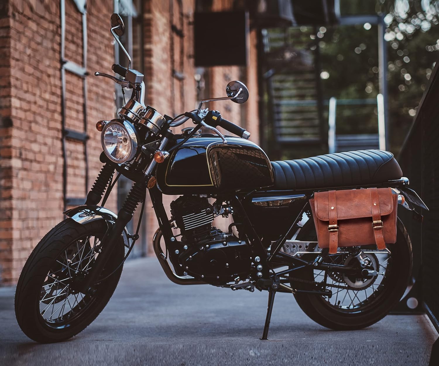 Leather Motorcycle Handlebar Bag