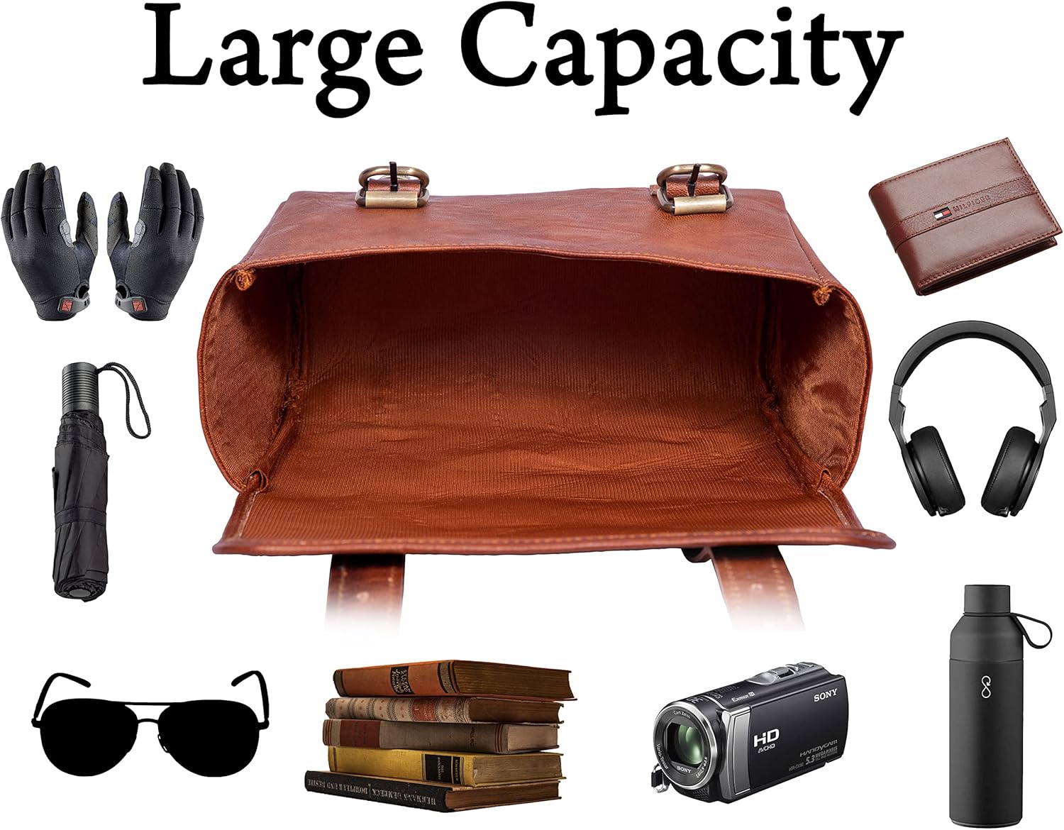 Leather Motorcycle Handlebar Bag