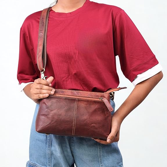 Zinria Small Brown Purse