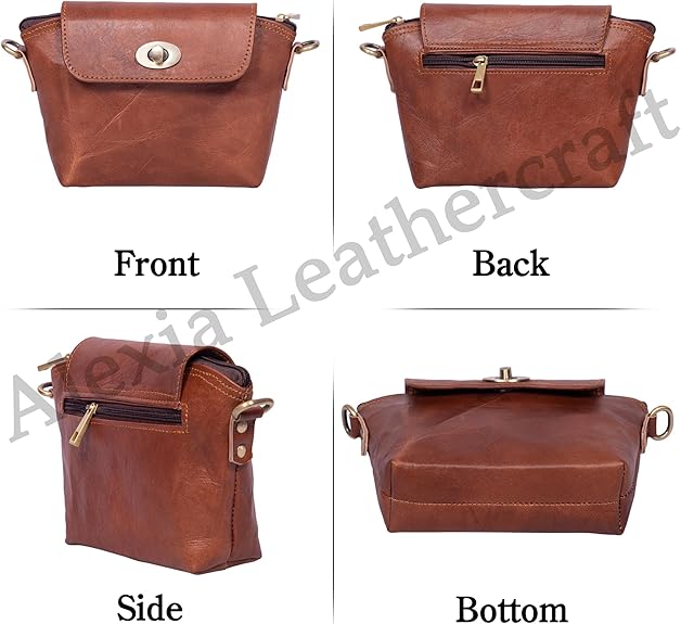 Small Brown Leather Crossbody Purse
