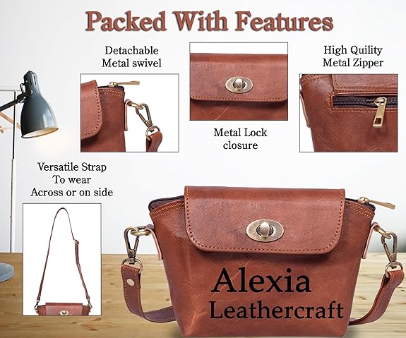 Small Brown Leather Crossbody Purse
