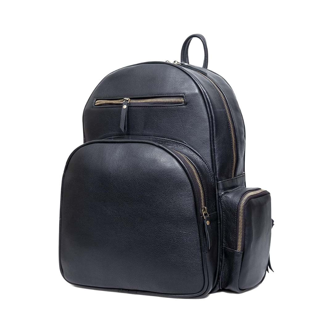 Buffalo Leather Women's Backpack Purse — Black – JINALEXIA LEATHER