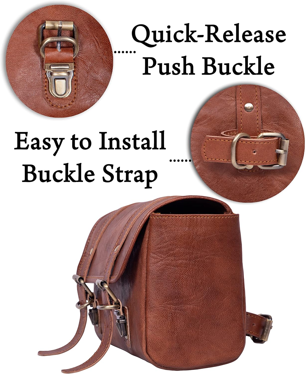 Leather Motorcycle Handlebar Bag