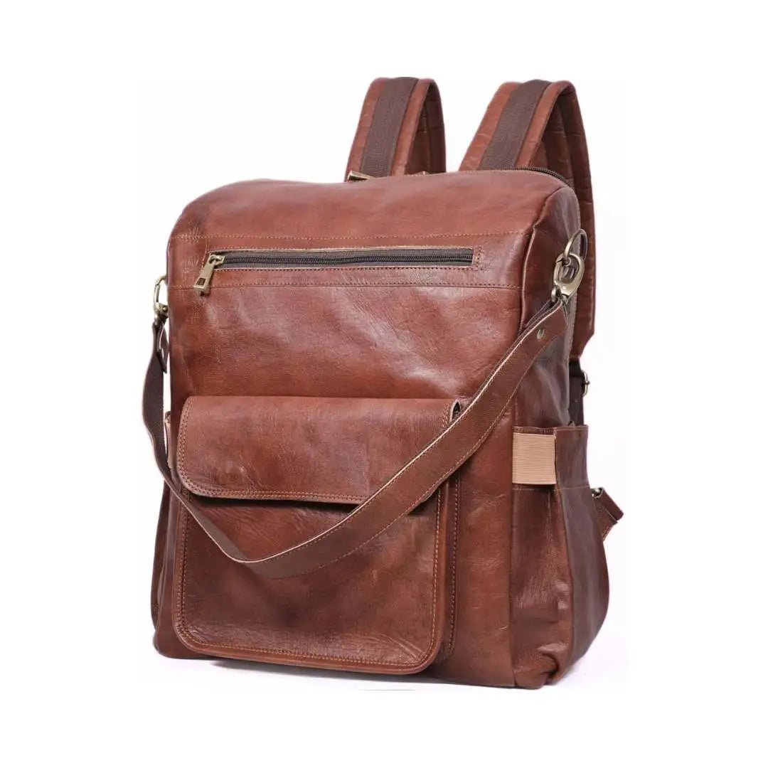 Brown Leather Women's Backpack