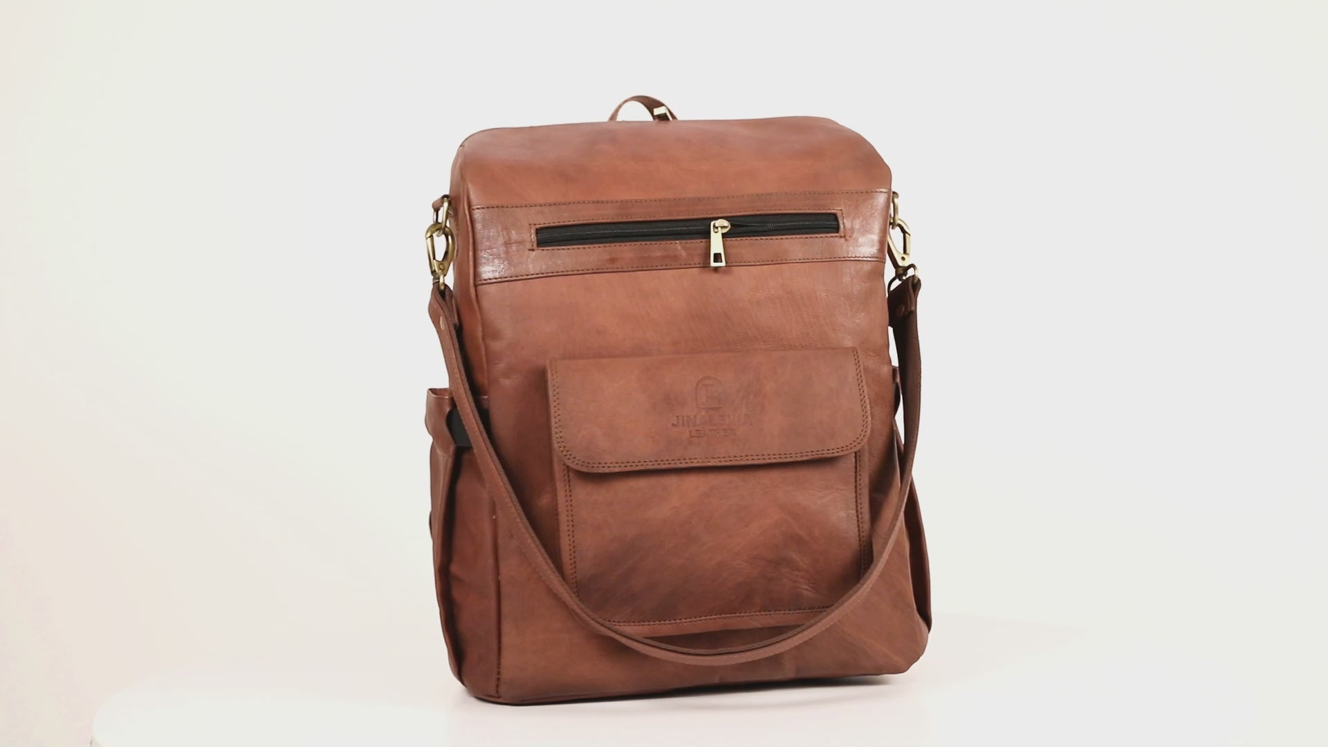 Brown Leather Women's Backpack